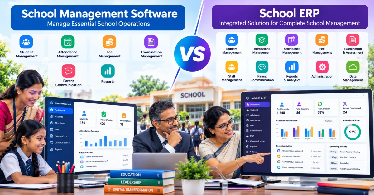 School ERP vs School Management Software: What's the Difference?
