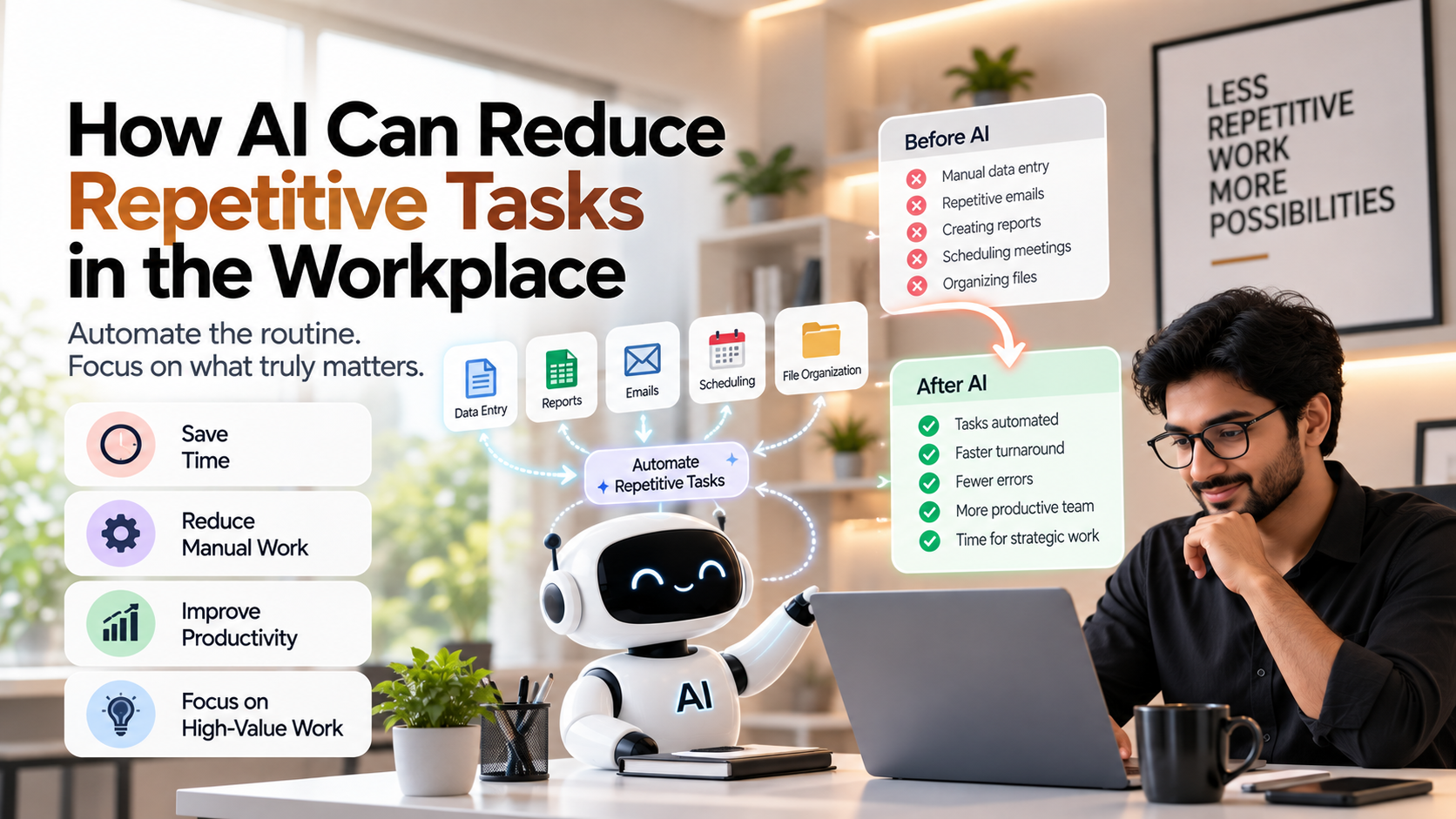 How AI Can Reduce Repetitive Tasks in the Workplace
