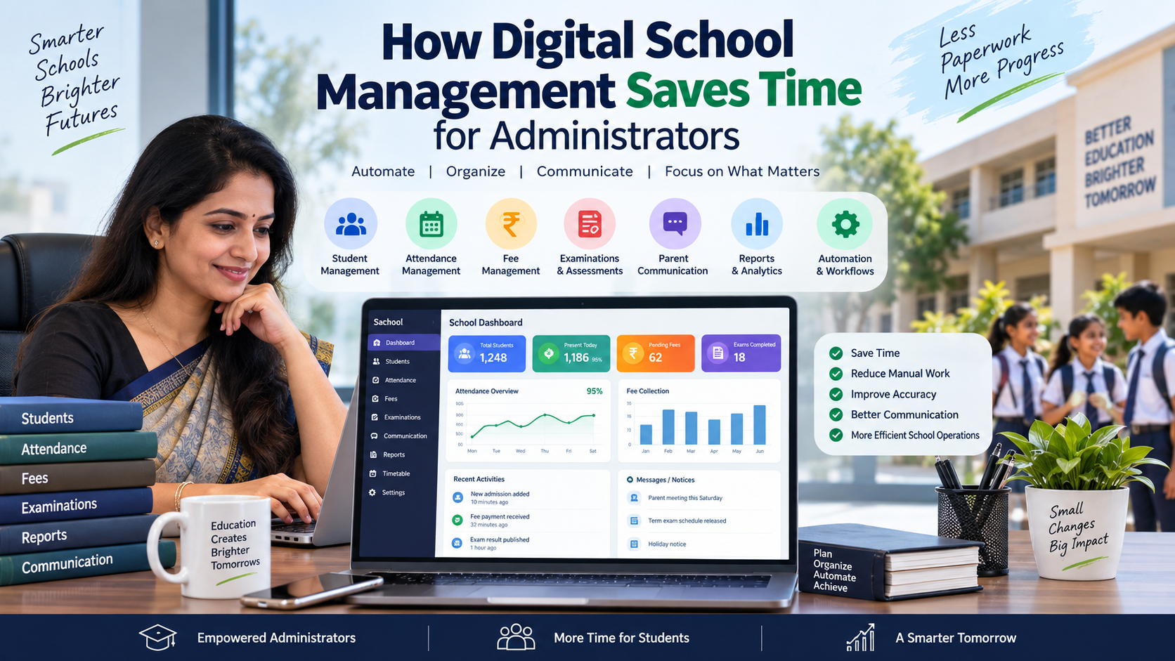 How Digital School Management Saves Time for Administrators
